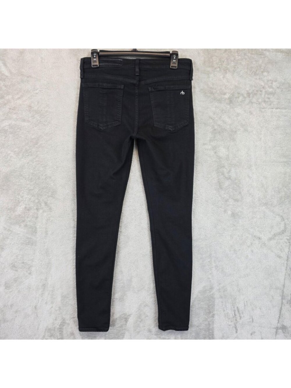Rag & Bone Cate Mid-Rise Skinny Jeans Womens 28 Black Dark Wash Stretch Denim - Picture 2 of 13